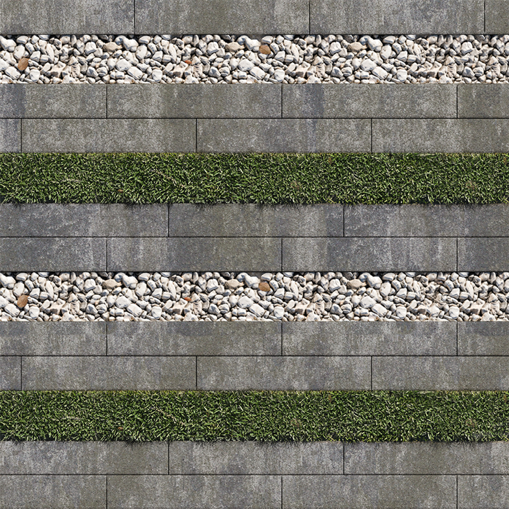 Тротуарная плитка ГАЗОННАЯ РЕШЕТКА - Искусственный камень Габбро