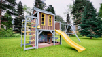Детский домик с качелями "Сканди-спорт плюс"
