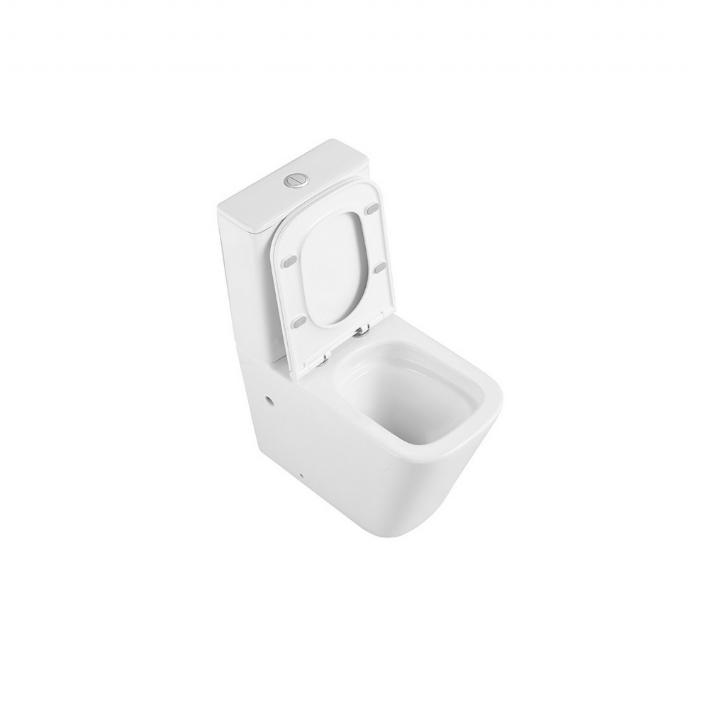 Унитаз ABBER Rechteck AC1210T компакт белый, безободковый, смыв торнадо