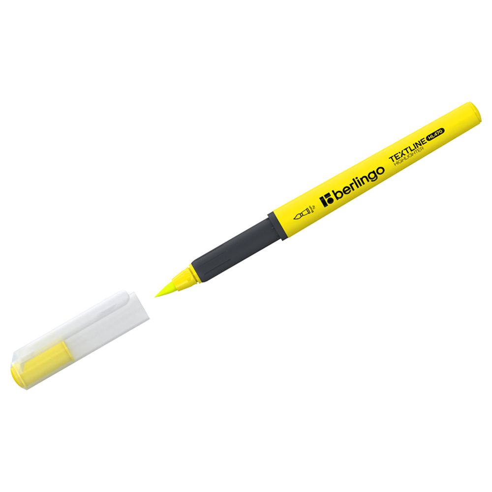 Выделитель текста 1-6мм, кисть,  Berlingo Textline HL470, желтый