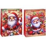 Пакет подарочный «Санта» 26*32*10 см, микс