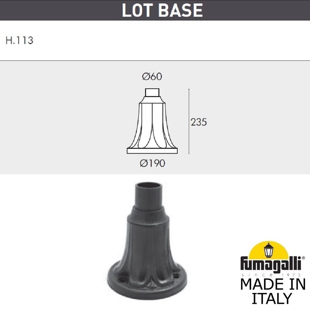 Ландшафтный фонарь FUMAGALLI LOT/NOEMI E35.113.000.WYH27