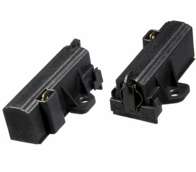 Две щетки двигателя стиральной машины 5x13x41,5 контакт вверх ZANUSSI в чёрном корпусе