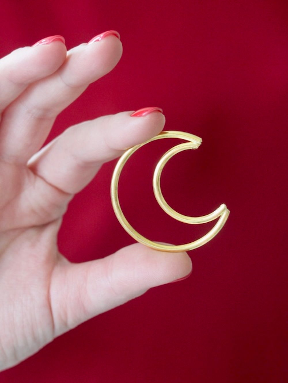 Основы металлические "Месяцы маленькие 5 см", цвет золотистый, неразъемные 5 штук /основа для декорирования металлические полумесяцы