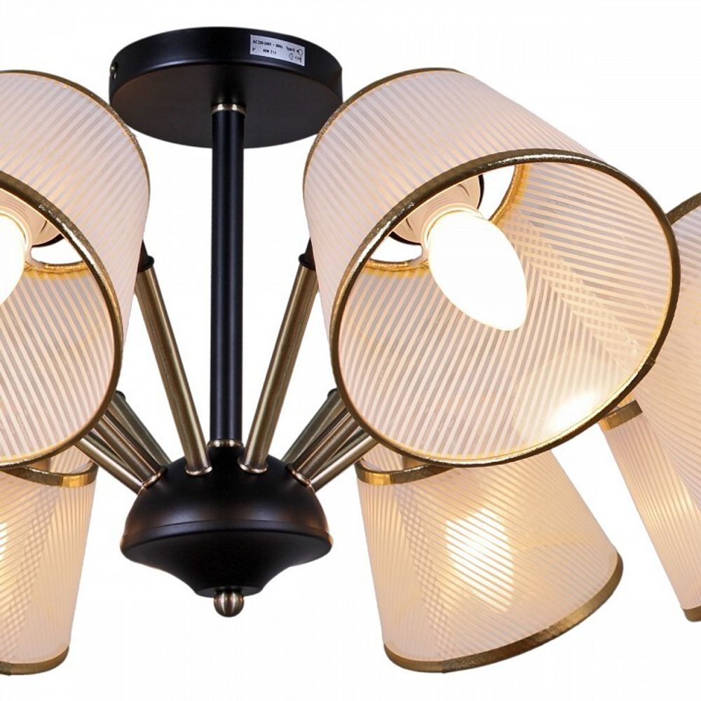 Люстра на штанге ILLUMICO  IL0344-8CSQ-79 BK AB