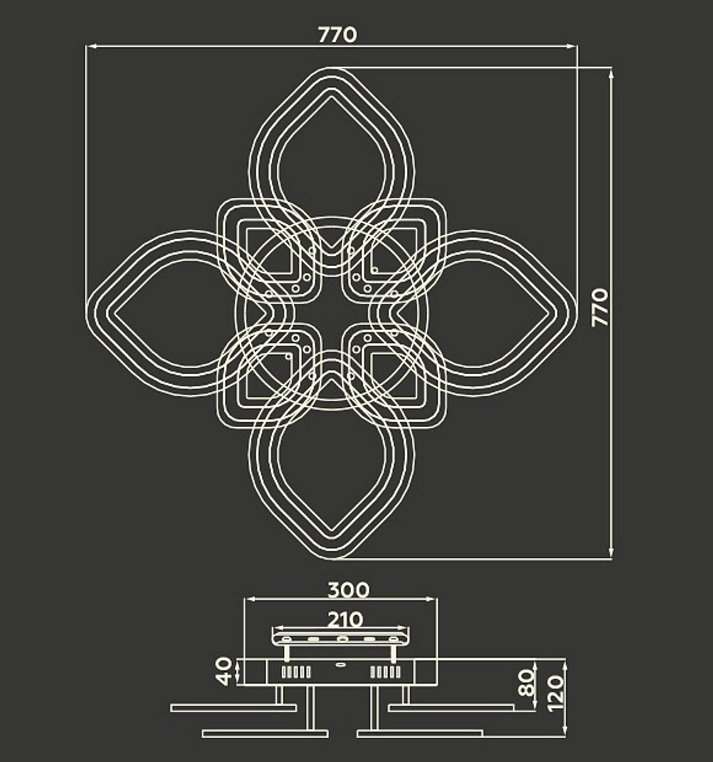 Потолочная люстра Ambrella Light FA FA8844