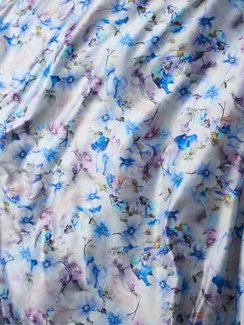 Атлас-стрейч бельевой оптом арт. 1007, Китай, принт цветы