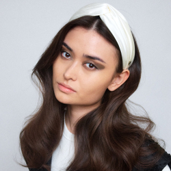 Ободок-узел белый