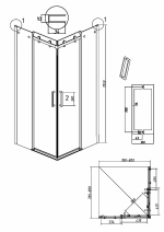 Душевой уголок Grossman Classic 300.K33.04.8080.10.00 80x80 стекло прозрачное/профиль хром