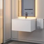 Тумба с раковиной для ванной Uperwood Parma Premium подвесная 65 см, белая
