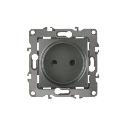 12-2105-12 ЭРА Розетка 2P, 16A-250В, IP20, Эра12, графит | Эра 12 Графит