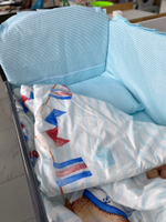 Комплект в кроватку 6-ти предметный "Мишка морячок", поплин