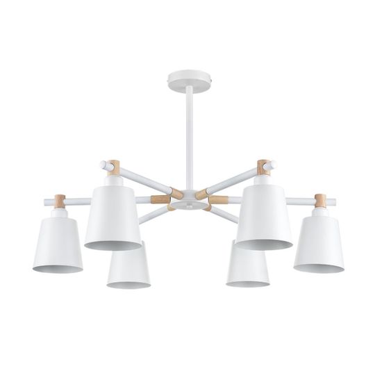 8097/6C MODERNI LN25 269 белый/белый металл, дерево/металл Люстра потолочная Е27 6*60W 220V ROSALINA