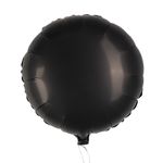 Шар (18''/46 см) Круг, Черный, Сатин, 1 шт.