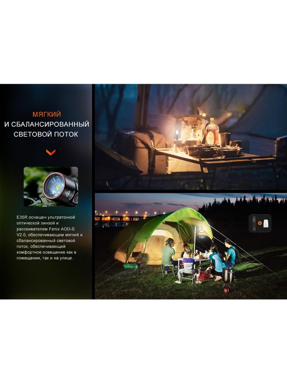 Фонарь Fenix E35R бирюзовый граффити 3100 люмен EDC/Search 21700