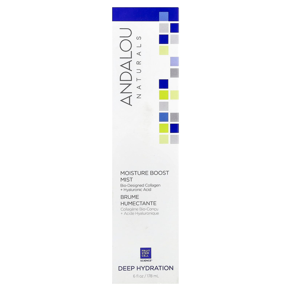 Andalou Naturals, Увлажняющий спрей, глубокое увлажнение, 178 мл (6 жидк. унц.)