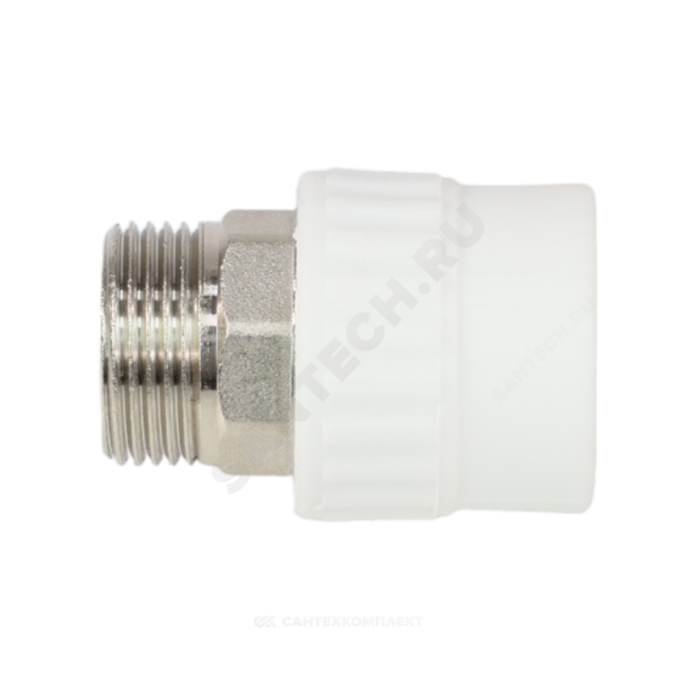 Муфта PP-R комбинированная белая Дн 110х4" НР под ключ VALFEX 10135110
