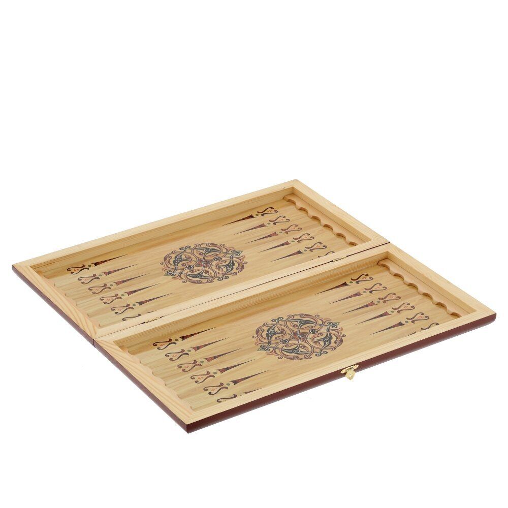 GAEM Игра настольная 2 в 1 ( шашки, нарды) "Узор", L50 W25 H4 см