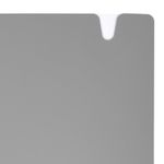 Тетрадь обложка пластик, А5 80 л., гребень мягкий, вырубка для ручки, клетка, BRAUBERG, серый, 405377