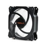 Комплект из 3 вентиляторов TESLA RGB120-RB3, 120мм, 1200rpm, 3-pin+Molex, черный-белый/FRGB, 38CFM, 21дБ, антивибропрокладки (TSL-120-RB3)