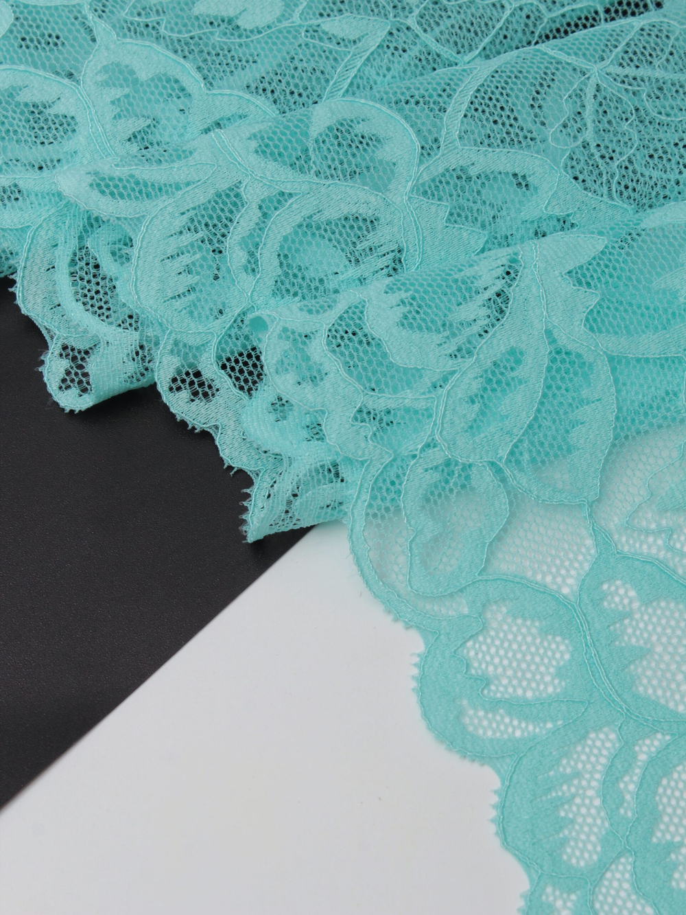 Эластичное кружево яркий тиффани ширина 21 см