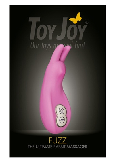 Розовый вибромассажер-заяц FUZZ THE ULTIMATE RABBIT - 12 см.