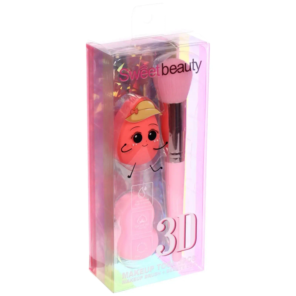 Набор косметический 3 предмета «FRIDA», цвет розовый, 20*8,5см