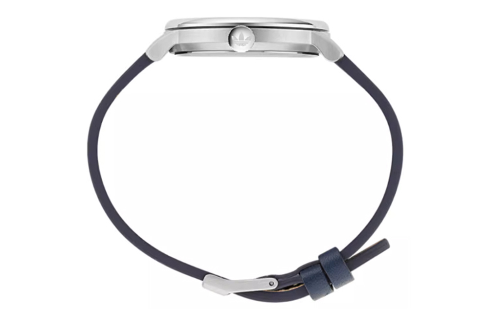 Adidas Originals Wrist Watch Quartz Movement Leather Strap 38mm Blue Dial Unisex 50m Water Resistant