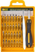 Отвертка с битами для точных работ 30 Crv бит,пинцет,в пласт.футляре 56188