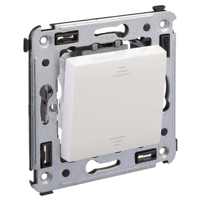 Выключатель одноклавишный в стену, "Avanti", "Белое облако"