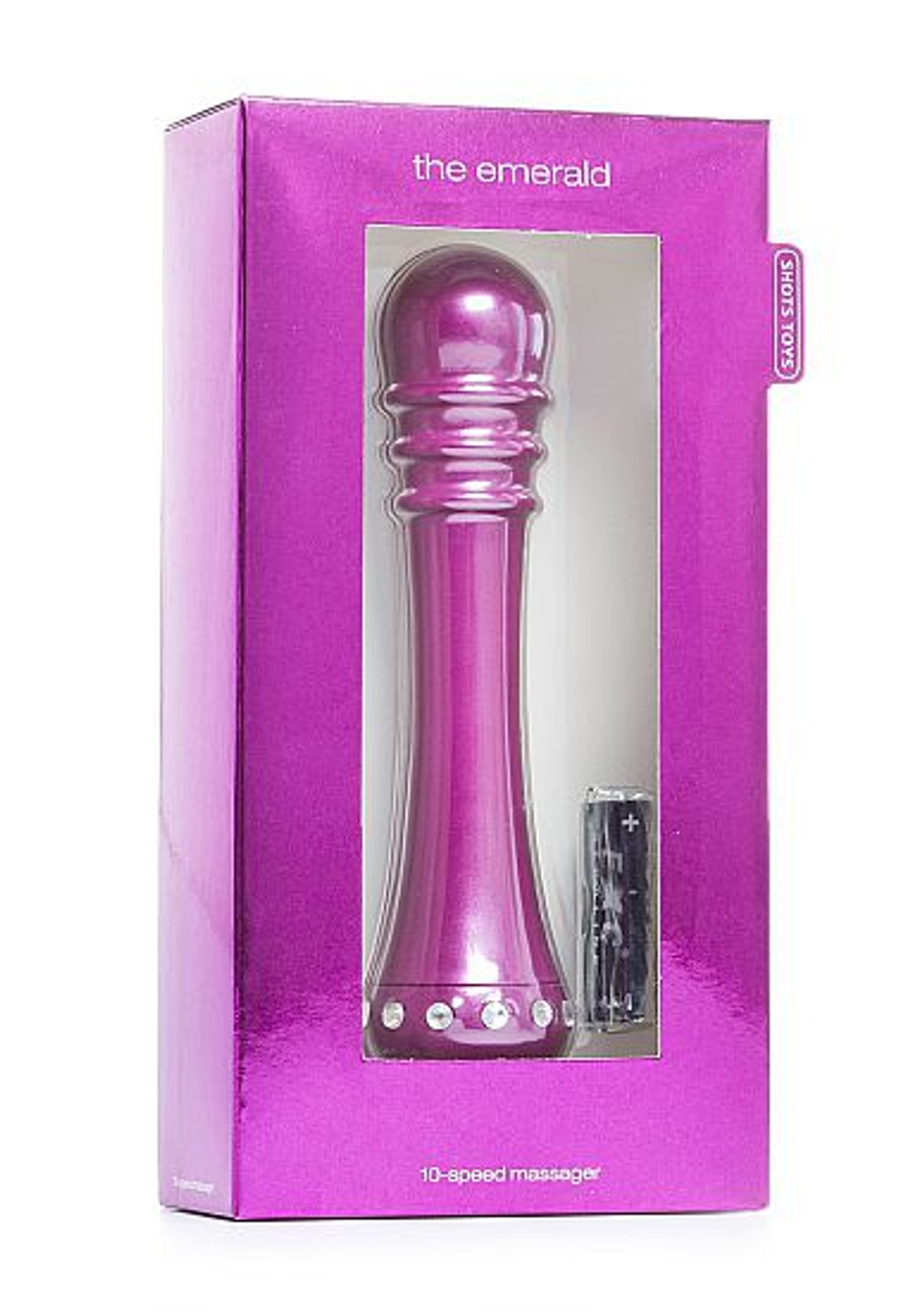 Вибратор с ребристой головкой The Emerald Purple - 16,3 см. (Цвет: фиолетовый)