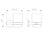 Стакан для зубных щеток с держателем WONZON & WOGHAND SIMPLE, Брашированное золото (WW-6521-BG)