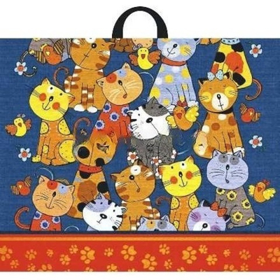 Пакет с петлевой ручкой ПВД 60х50 (70 мкм) "Кошкин дом" (25/250 шт.) Интерпак