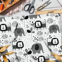 Ткань шелк Армани африканские звери на белом фоне