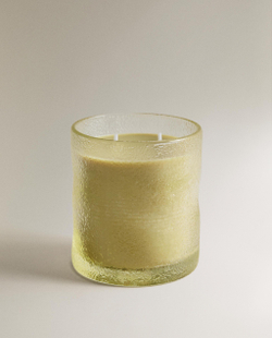 Zara Home Свеча ароматическая Vetiver Melon 310 г, растительный воск, аромат древесный, Коричневый