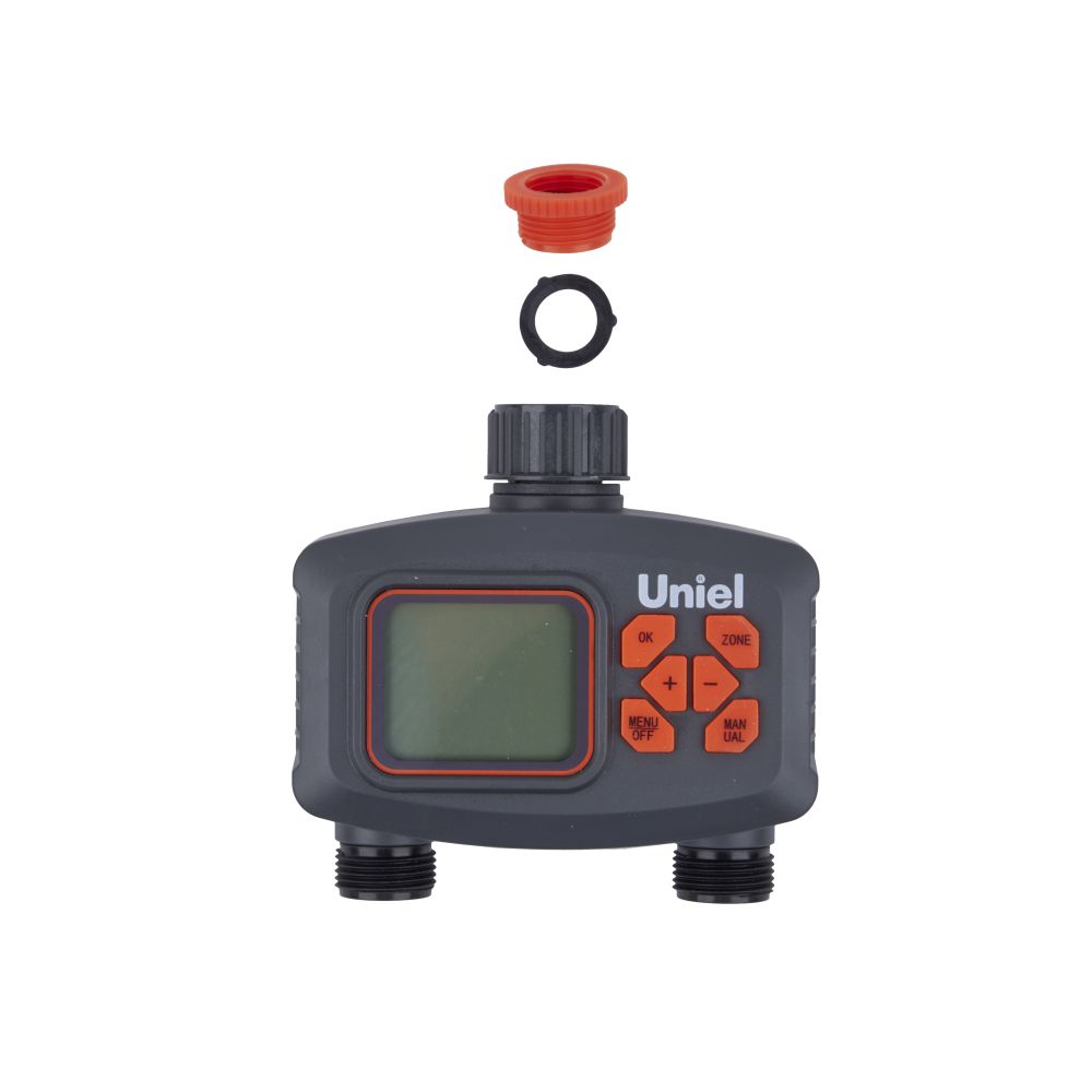 UST-W44 IP65 BLACK Таймер для автоматического полива. 2 канала. Корпус черный. ТМ Uniel