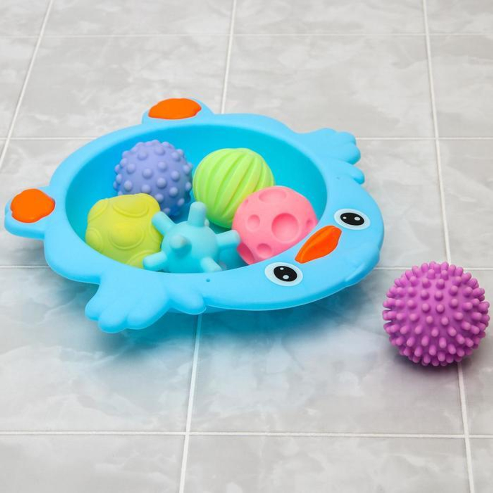 4724386 Набор развивающих тактильных мячиков «Цыпленок с шариками», цвет МИКС