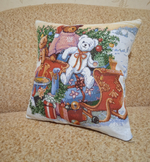 Декоративный гобеленовый чехол для интерьерной подушки Подарки 38*38