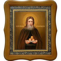 Никодим Печерский, преподобный просфорник. Икона на холсте.