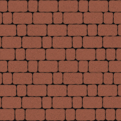 Тротуарная плитка Арена - Стандарт Красный, комплект из 2 видов плит