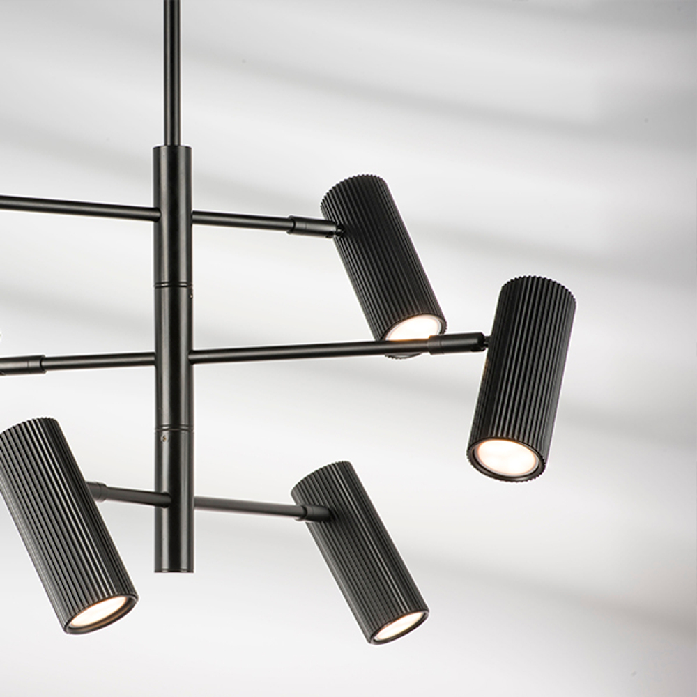 718267 Люстра ROMA 6х28W GU10 (led) ЧЕРНЫЙ