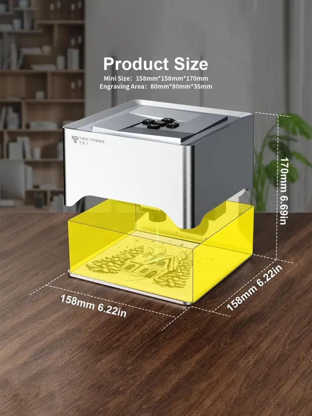 Twotrees TS1 Портативный мини-лазерный гравер CNC Bluetooth станок DIY для нанесения логотипов
