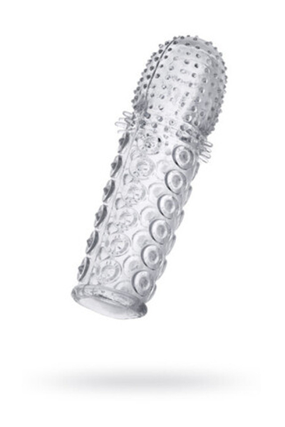 Стимулирующая силиконовая насадка Toyfa (Цвет: прозрачный)