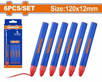 Восковые разметочные мелки красные 6 шт WADFOW WMB4506