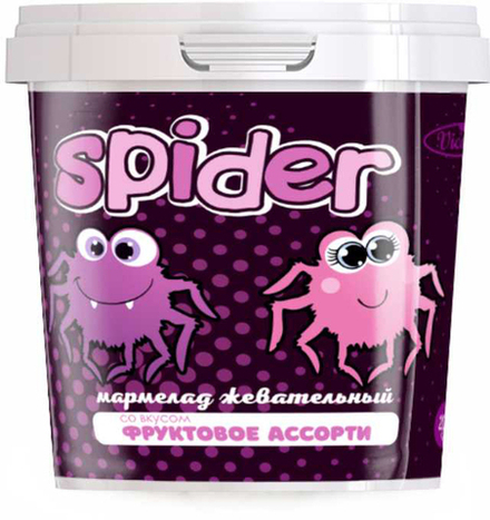 Мармелад жевательный Viconte Пауки Фруктовое ассорти кислый 200г