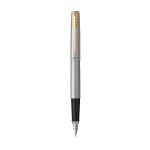 Набор Parker "Jotter Stainless Steel GT": ручка шариковая, 1,0мм и ручка перьевая, 1,0мм, подарочная упаковка