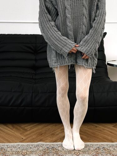 Серый хлопковый оверсайз свитер с косами