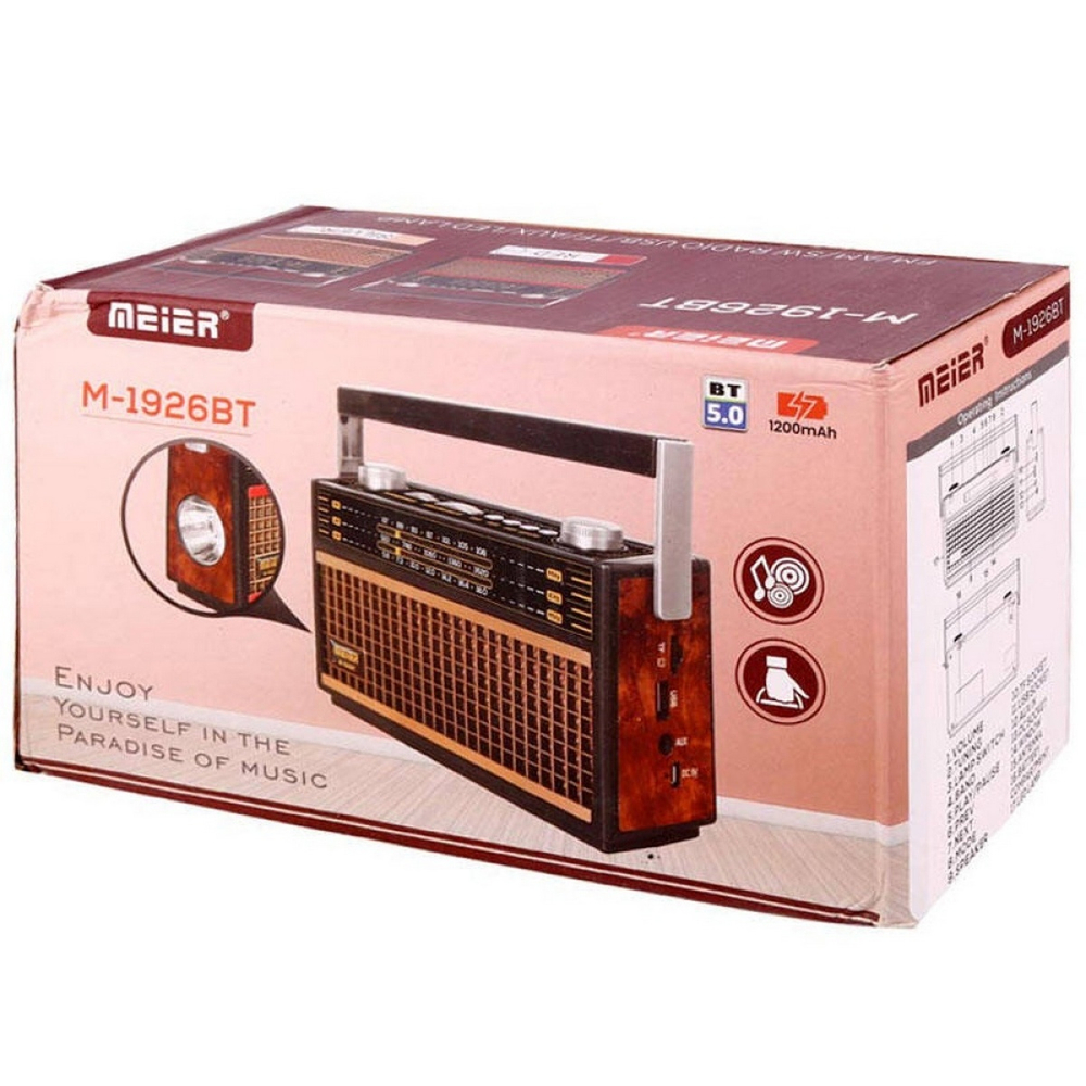 Радиоприемник в ретро стиле с MP3 плеером и BT Meier M1926BT