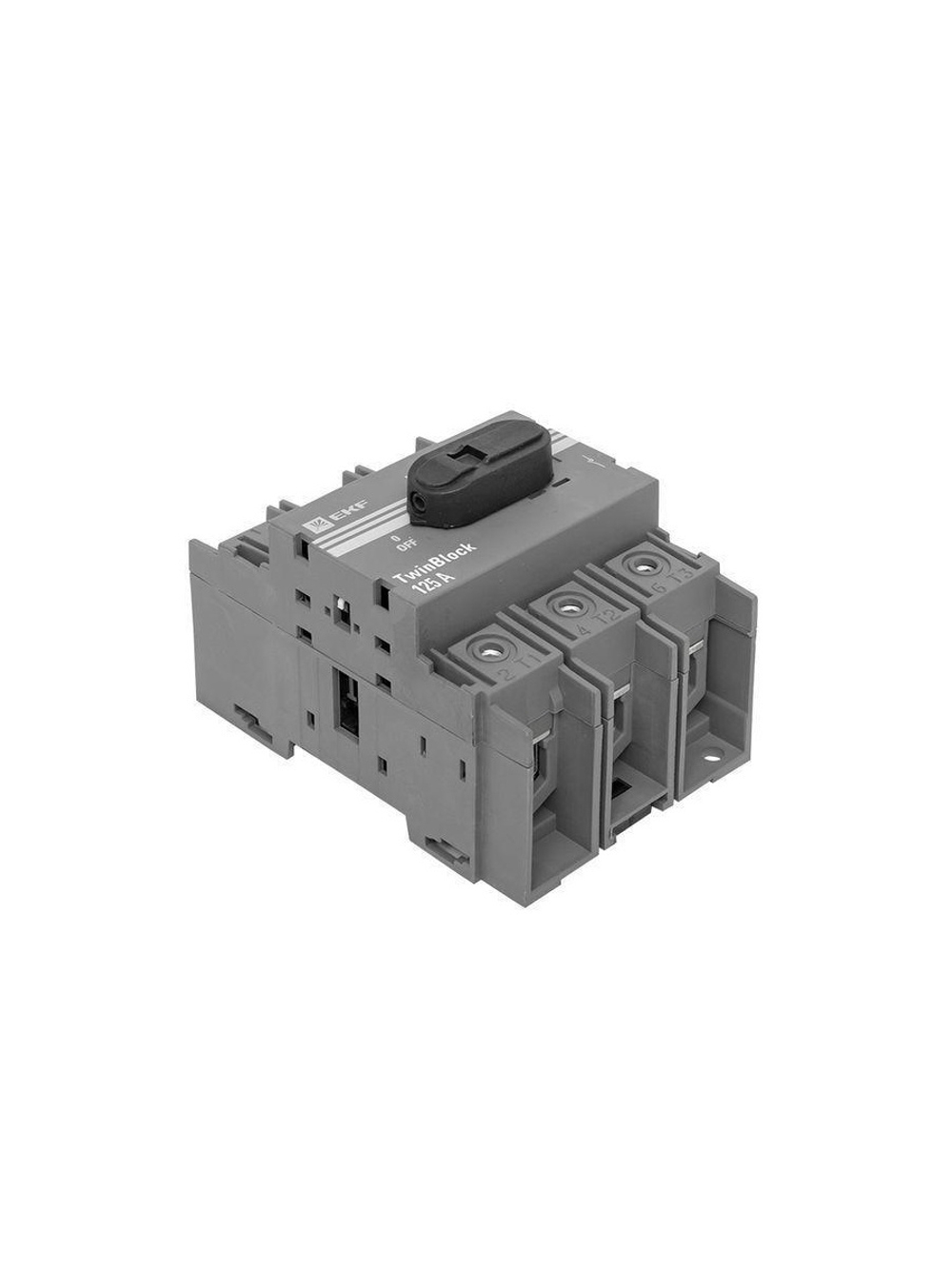 Рубильник 3п 125A c рукояткой управления для прямой установки TwinBlock EKF tb-125-3p-f