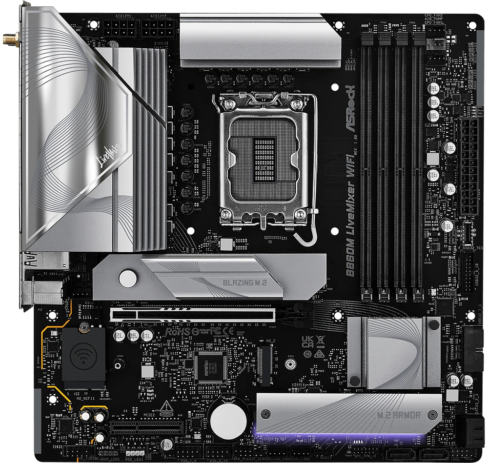 Материнская плата mATX ASRock B860M LIVEMIXER WIFI